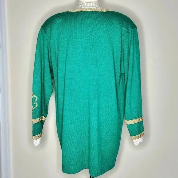 Sideffects Oversized Green-Gold Cardigan Size M/L FINAL PRICE 🎈 - Picture 2 of 8